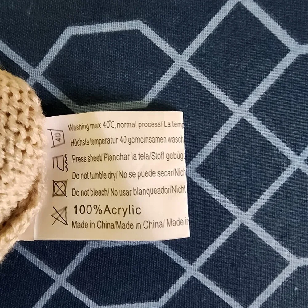 Sweater Vest Knit Sleeveless Loose V-Neck Pullover Knitwear | Khaki | Medium - Picture 5 of 5